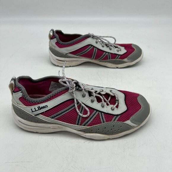 L.L. Bean Womens Trail Sneakers 8W Gray Lace Up Athletic Shoes Hiking Outdoors - Picture 5 of 8